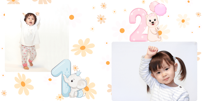 １歳と２歳シール遊びの違い